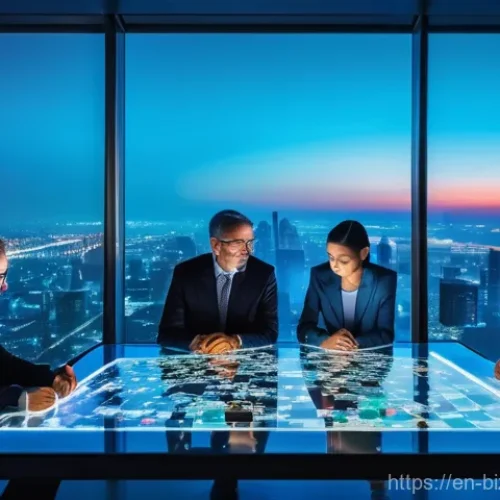 NFT의 국제 거래 및 규제 현황 - **Prompt:** A diverse group of professional-looking individuals (e.g., an artist, a lawyer, a develo...