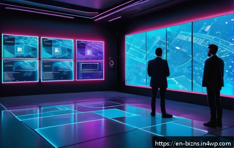NFT로 수익 창출하기 위한 팁 - A futuristic digital art gallery showcasing diverse NFT collections, featuring holographic displays ...