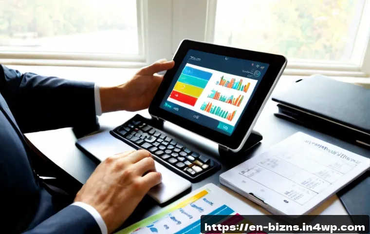 NFT 비즈니스의 재무 관리 원칙 - Photorealistic financial planning workspace for an NFT business, confident entrepreneur reviewing a ...